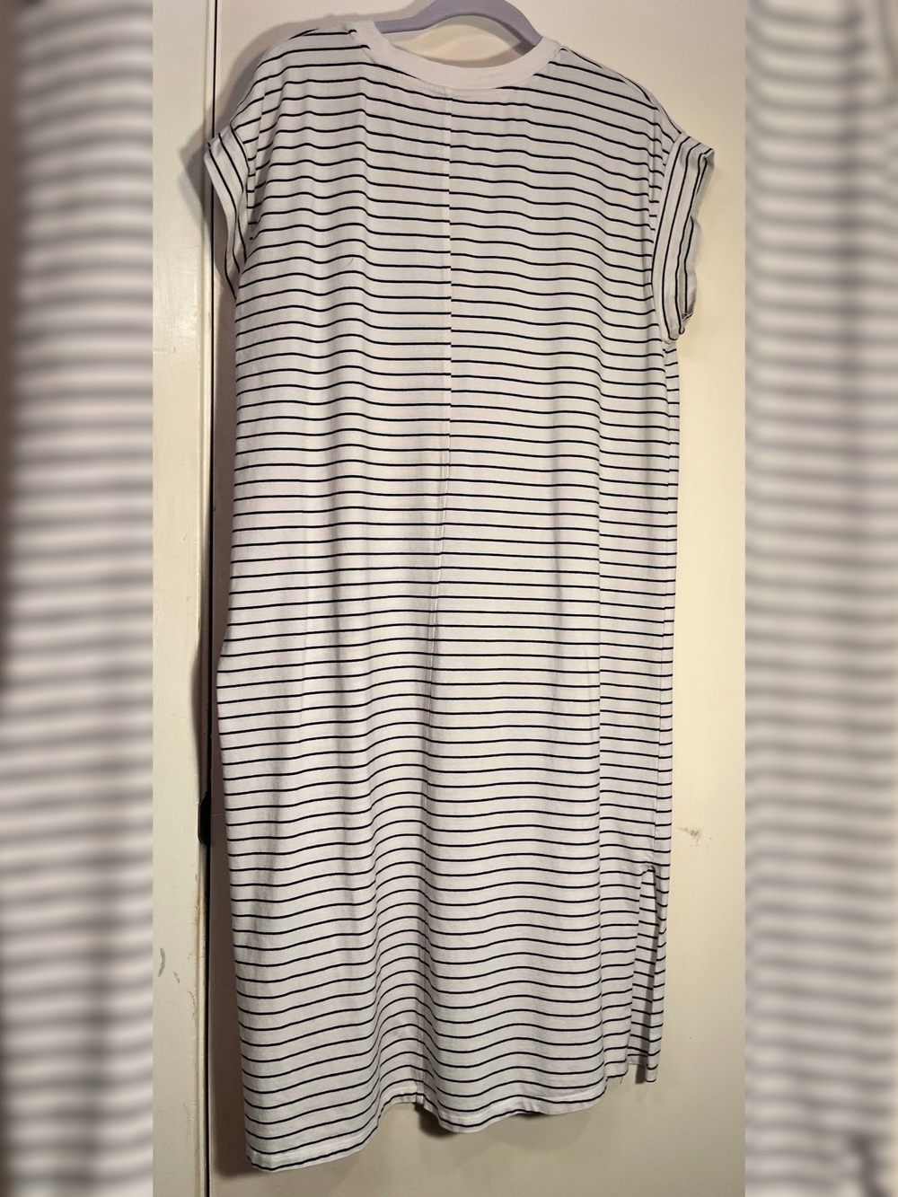 a new day Black and White Striped Midi Dress